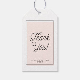 Minimalistischer Blush-Farbblock Vielen Dank Geschenkanhänger