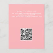 Minimalistischer Blush Pink QR Code Hochzeit (Rückseite)