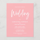 Minimalistischer Blush Pink QR Code Hochzeit (Vorderseite)