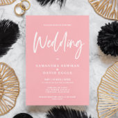 Minimalistischer Blush Pink QR Code Hochzeit