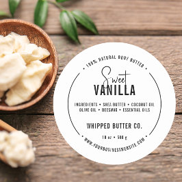 Minimalistischer Body Butter Klein-Unternehmen | L Runder Aufkleber