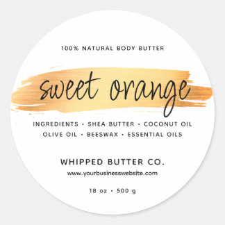 Minimalistischer Body Butter Kleines Unternehmen O Runder Aufkleber