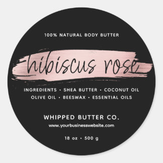 Minimalistischer Body Butter Rose für kleine Unter Runder Aufkleber