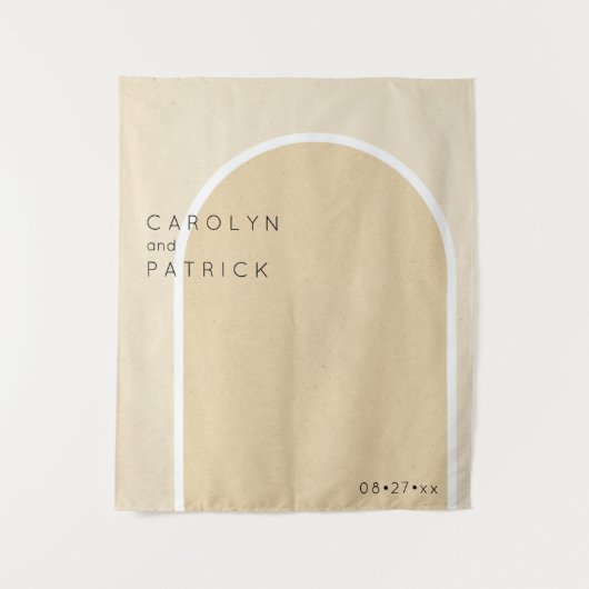 Minimalistischer Bogen | Hochzeit Wandteppich (Vorderseite)