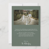 Minimalistischer Bogen Moderne Hochzeit danke Einladung (Rückseite)