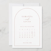 Minimalistischer Bogenkalender Save the Date Einla Einladung (Vorderseite)