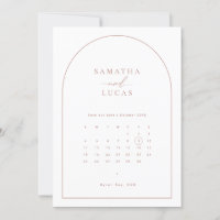 Minimalistischer Bogenkalender Save the Date Einla