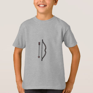 Minimalistischer Bogenschießer-Herz-Jugend-T-Shirt T-Shirt