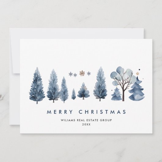 Minimalistischer Bohemischer Pine Tree Weihnachten (Vorderseite)