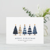 Minimalistischer Bohemischer Pine Tree Weihnachten (Stehend Vorderseite)