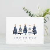 Minimalistischer Bohemischer Pine Tree Weihnachten (Stehend Vorderseite)