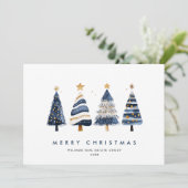 Minimalistischer Bohemischer Pine Tree Weihnachten (Stehend Vorderseite)