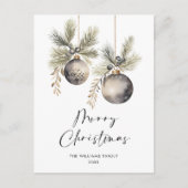 Minimalistischer Bohemischer Weihnachtsgruß Postkarte (Vorderseite)