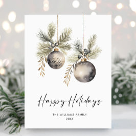 Minimalistischer Bohemischer Weihnachtsgruß Postkarte