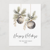 Minimalistischer Bohemischer Weihnachtsgruß Postkarte (Vorderseite)