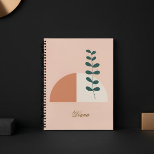 Minimalistischer Boho-Abstrakter Botanikstil Notizblock