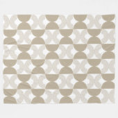 Minimalistischer Boho-Abstrakter Geometrischer Bog Fleecedecke (Vorderseite (Horizontal))