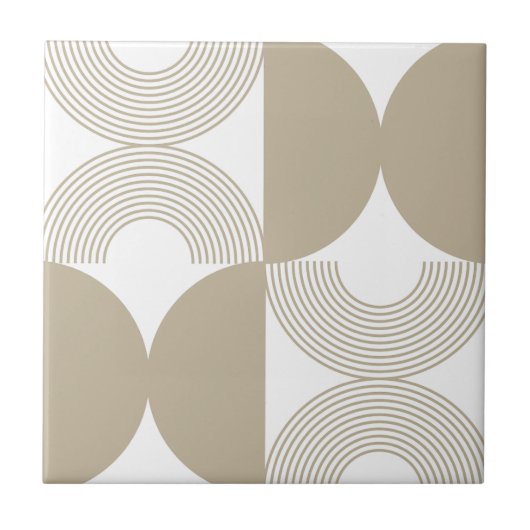 Minimalistischer Boho-Abstrakter Geometrischer Bog Fliese (Vorderseite)
