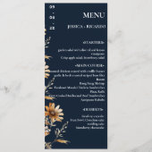 Minimalistischer Boho Chic Wildblume Hochzeitstisc Menükarte (Vorderseite)
