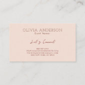 Minimalistischer Boho Earthy Terracotta tacotta ta Visitenkarte (Rückseite)