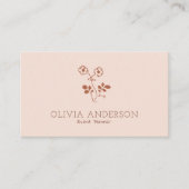 Minimalistischer Boho Earthy Terracotta tacotta ta Visitenkarte (Vorderseite)