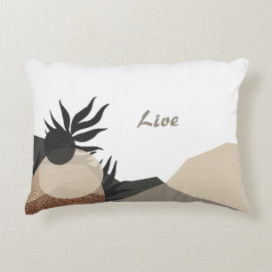 Minimalistischer Boho-Erttöne Dekokissen