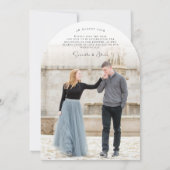 Minimalistischer Boho-Foto-Save-the-Date Einladung (Rückseite)
