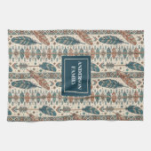 Minimalistischer Boho-Handtuch-Name Pastell-Design Geschirrtuch (Horizontal)