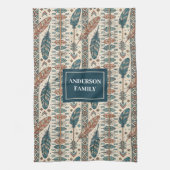Minimalistischer Boho-Handtuch-Name Pastell-Design Geschirrtuch (Vertikal)