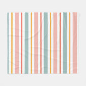 Minimalistischer Boho-Horizontalstreifen in sanfte Fleecedecke (Vorderseite (Horizontal))
