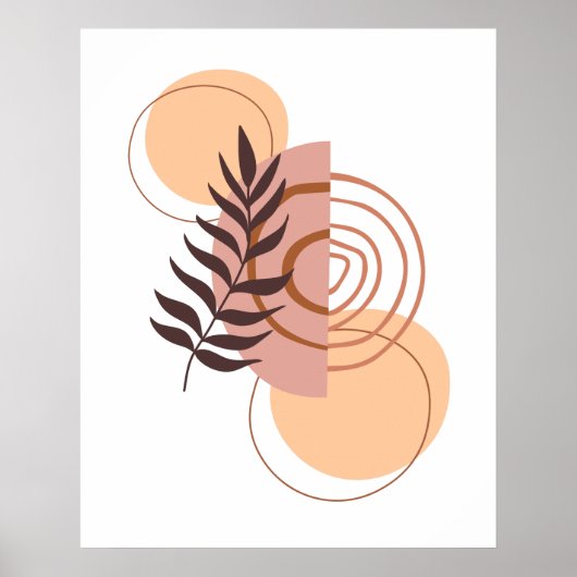 MINIMALISTISCHER BOHO-Kreis Poster (Vorne)