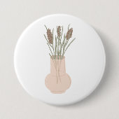 Minimalistischer Boho-Lavendel in Glasvase Button (Vorderseite)