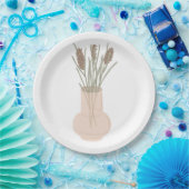 Minimalistischer Boho-Lavendel in Glasvase Pappteller (Party)