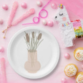Minimalistischer Boho-Lavendel in Glasvase Pappteller (Party)