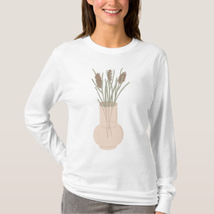Minimalistischer Boho-Lavendel in Glasvase T-Shirt
