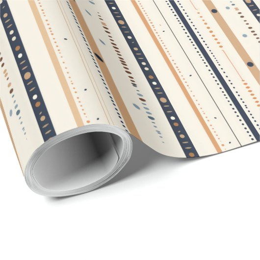 Minimalistischer Boho-neutraler erdreiteiliger Mar Geschenkpapier (Rolleneckpunkt)