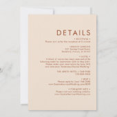 Minimalistischer Boho Pampas-Grass auf einer Hochz Einladung (Rückseite)