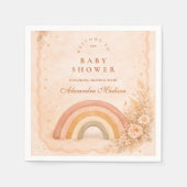 Minimalistischer Boho-Regenbogen-Baby-Empfang Serviette (Vorderseite)