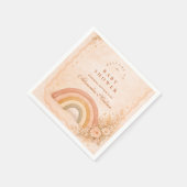 Minimalistischer Boho-Regenbogen-Baby-Empfang Serviette (Ecke)