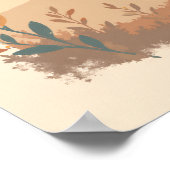 Minimalistischer Boho Soaring Bird Abstrakte Mauer Poster (Ecke)