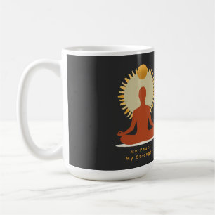 Minimalistischer Boho-Sonne-Mandala Vatertag Kaffeetasse