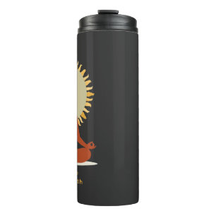 Minimalistischer Boho-Sonne-Mandala Vatertag Thermosbecher