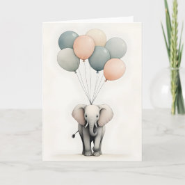 Minimalistischer Boho Style Elephant mit Blank der Karte