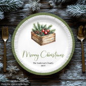 Minimalistischer Boho-Weihnachtsstrauß in Botanik Pappteller