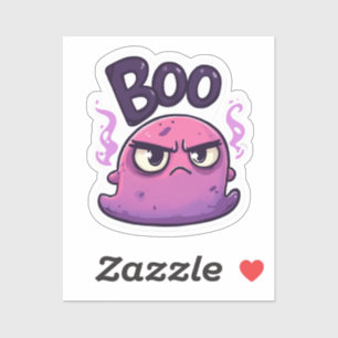 Minimalistischer Boo-Aufkleber Ästhetische Grump Aufkleber