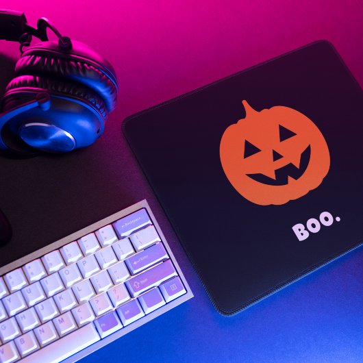 Minimalistischer BOO. Pumpkin - Minimalistisches H Mousepad