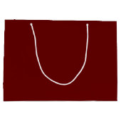 Minimalistischer Bordeaux-Maroon schlicht elegant Große Geschenktüte (Rückseite)