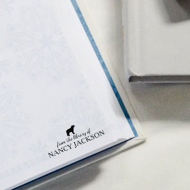 Minimalistischer Border Collie Dog aus der Bibliot Gummistempel