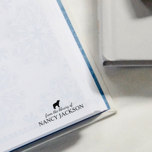 Minimalistischer Border Collie Dog aus der Bibliot Gummistempel