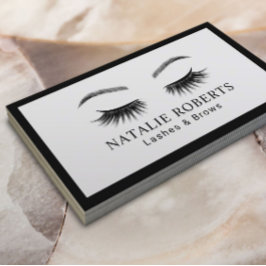 Minimalistischer Border Makeup Artist Lashes Brows Visitenkarte